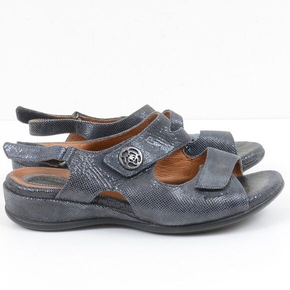 Clarks Artisan Blue Leather Strappy Sandal Women's 11 - Picture 4 of 6